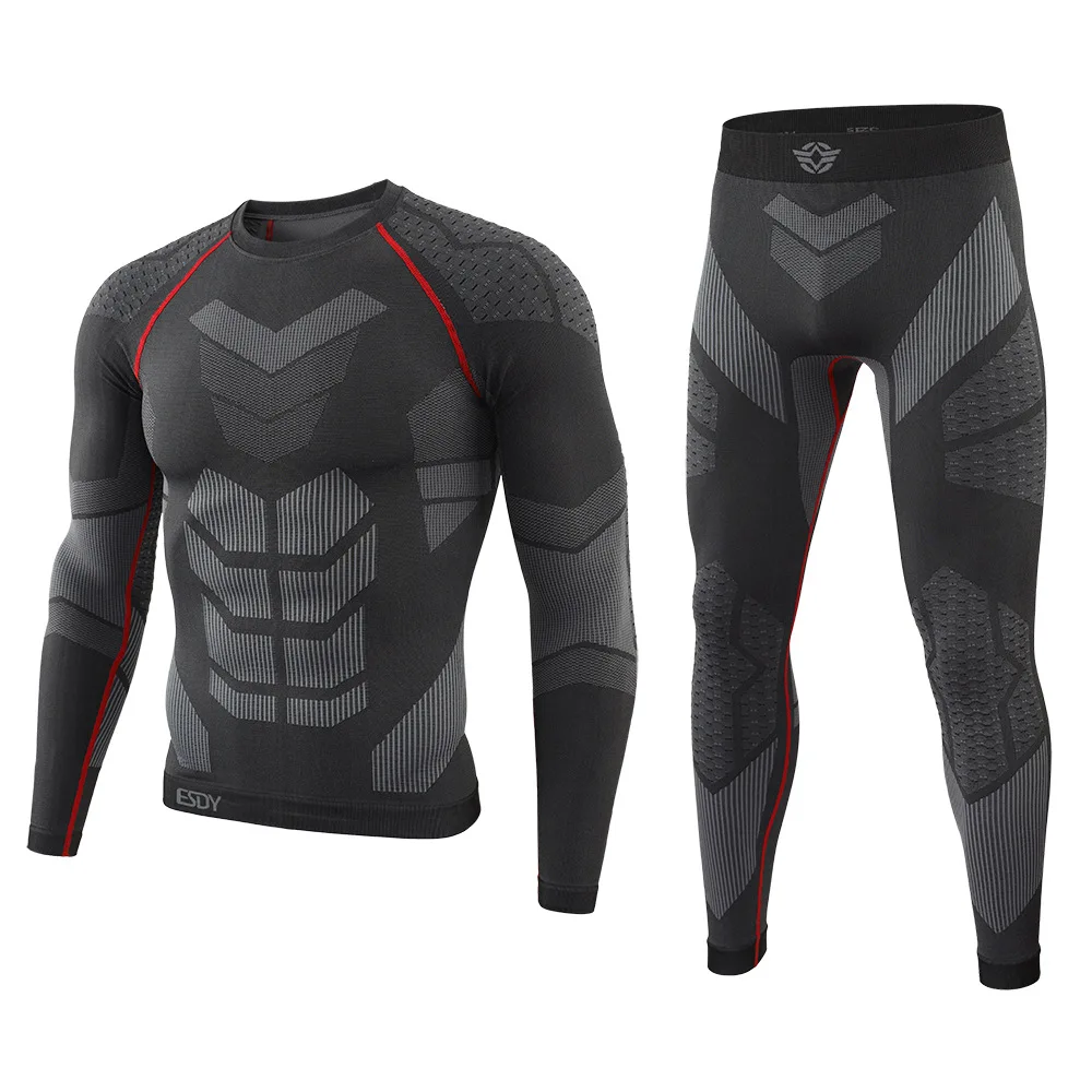 Seamless Tight Tactical Winter Thermal Underwear Men Sportswear Function Breathable Training Cycling Thermo Long Johns