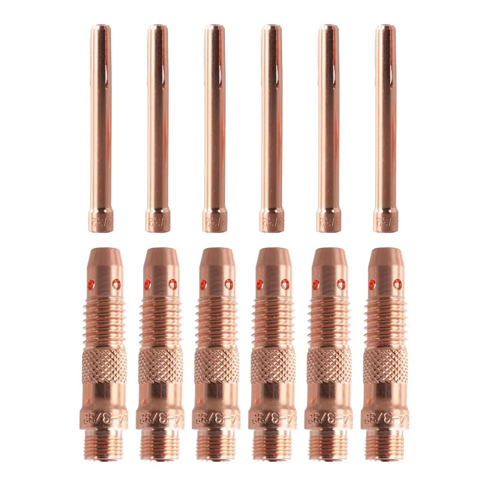 

Set of 12 Copper Collet Bodies for TIG Welding Fits For WP 17 For WP 18 & For WP 26 Torches Including for PTA Models