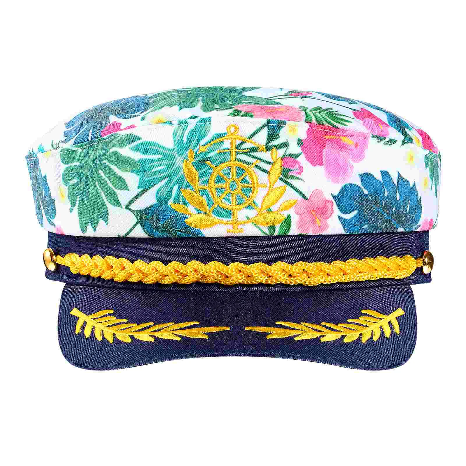 

Hawaiian Hat Embroidered Captain Mens Newsboy Hats for Woman Girls