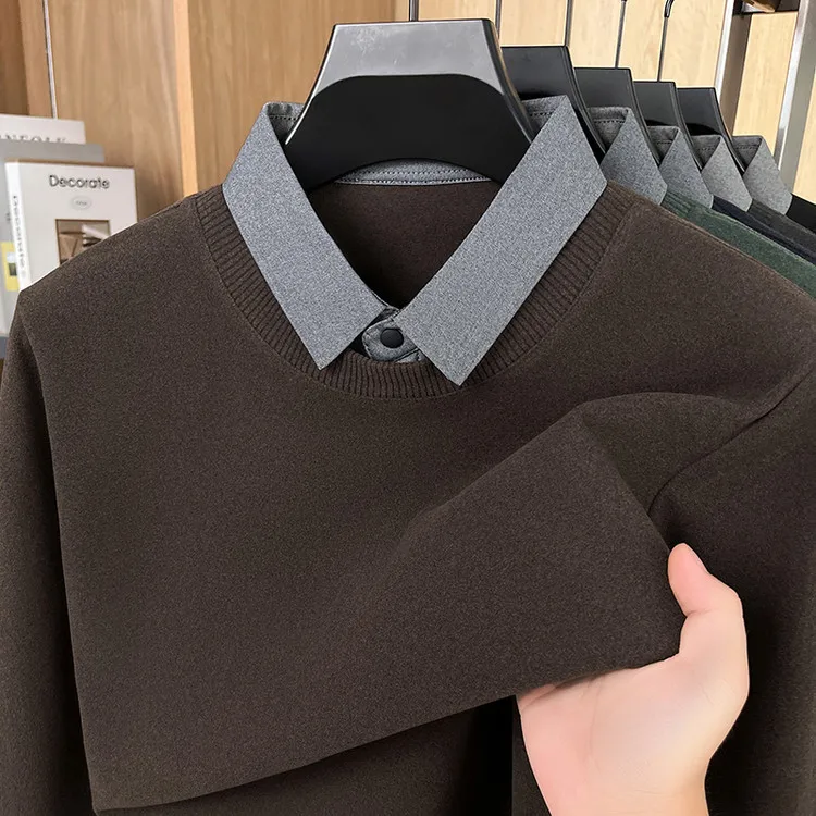 

Slim Fit Ne Трикотаж Повседневный свитер Sle Busin Look Ci Walk Подходит для среднего года Coolmax Fiber Long Sve Crew Ne