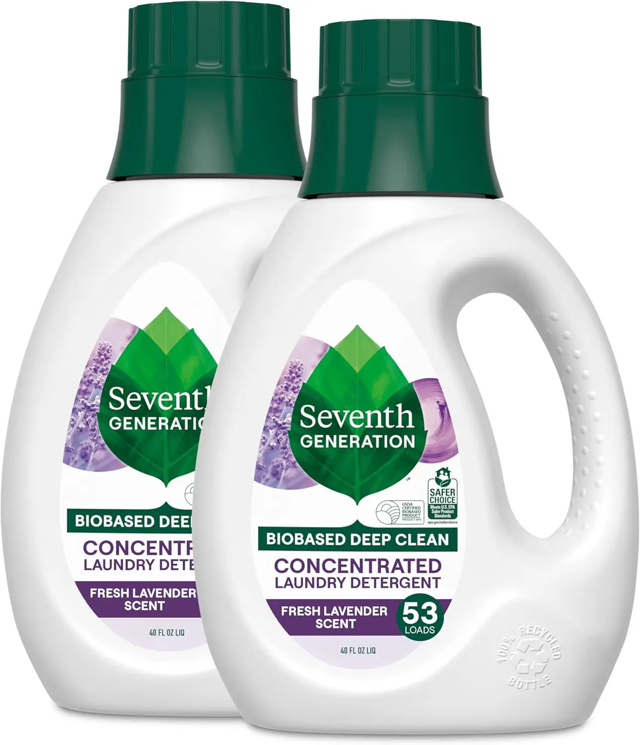 

Fresh Lavender Scented Concentrated Laundry Detergent, 40 oz Pack of 2 (106 Loads)