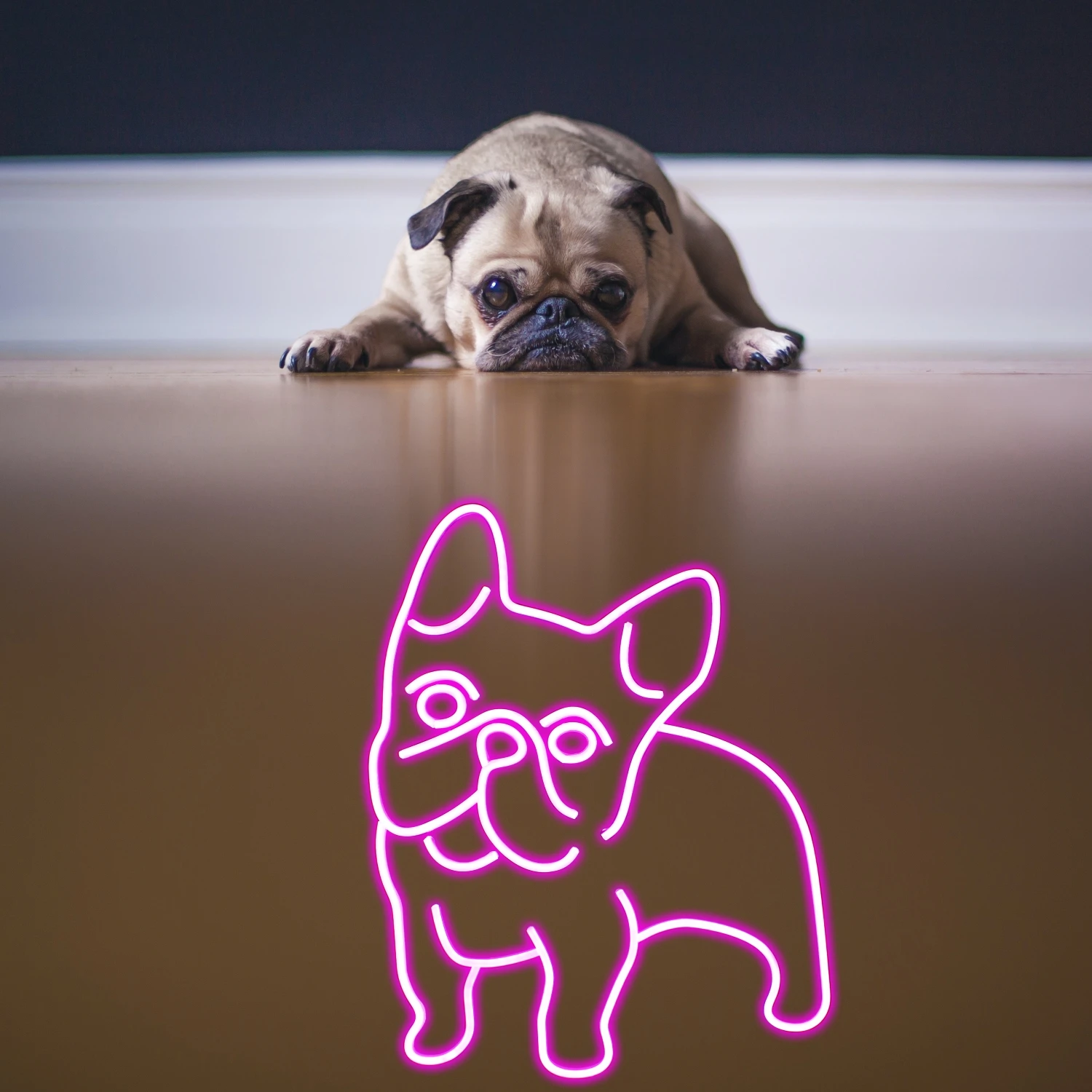 

Fadou Cute Dog Neon LED Lights Home Pet Store Dog Lover Room Party Bedroom Bar Scene Layout Personality Wall Decor ART Neon