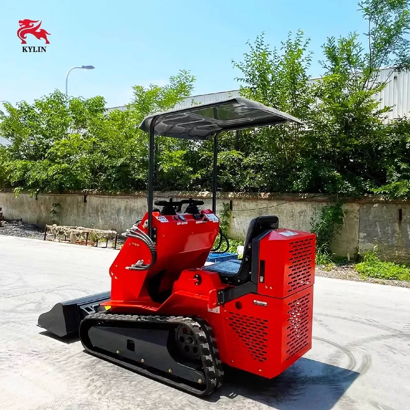 for Euro 5 EPA Kubota Skid Loader 480KG with Forest Crusher and Lawn Mower Attachments for Landscaping Forestry