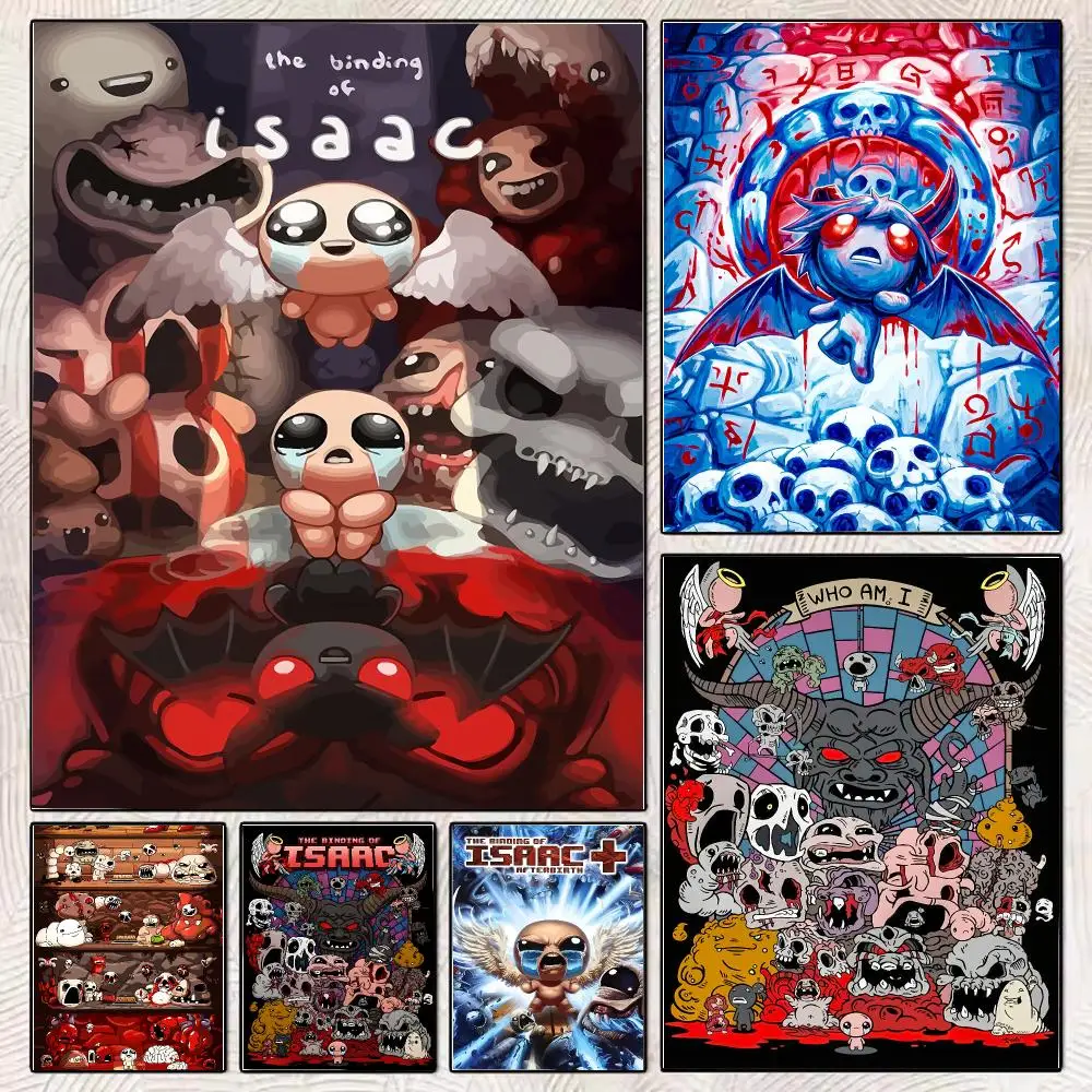 Game The Binding of Isaac Painting Calligraphy Stylish Canvas Poster Wall Art for Living Room Bedroom Office Home Decor