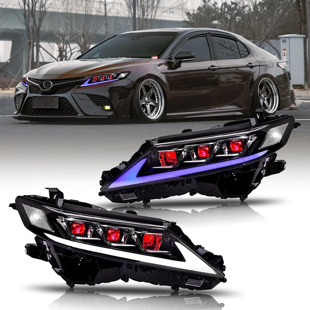 

LED Headlight Assembly For Toyota Camry 2018-2024 Headlights w/Sequential LED Signal and Light Bar Pair