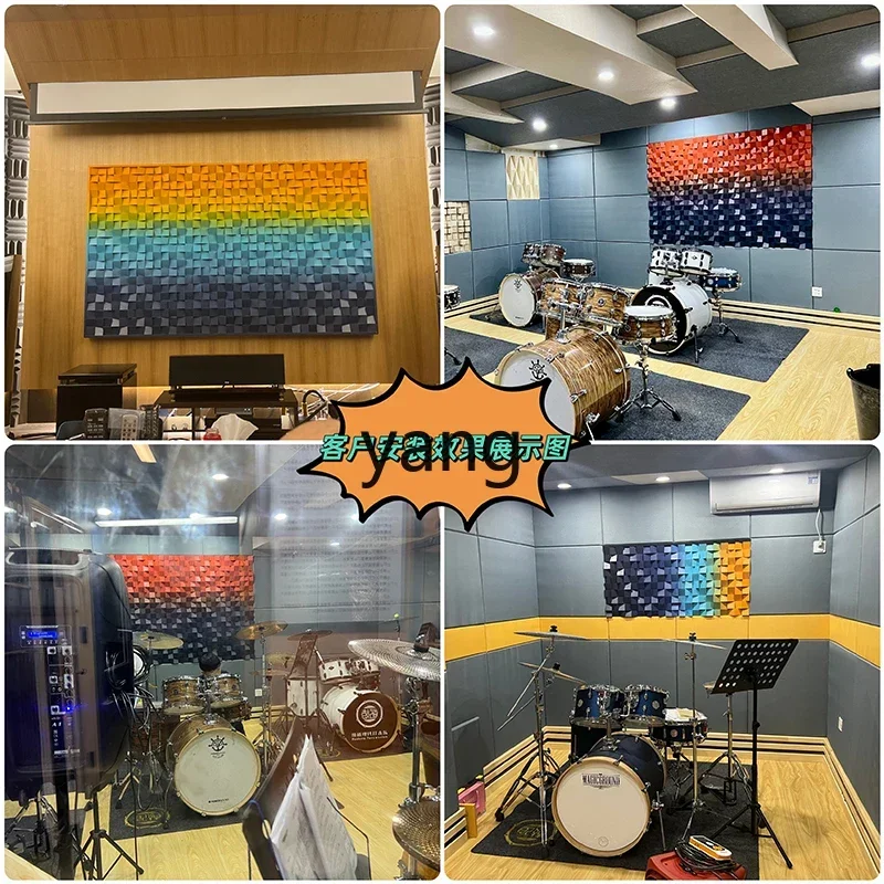 لوحة خشبية ممتصة للصوت من LTT لتزيين لوحة عزل الصوت على جدار البيانو #4