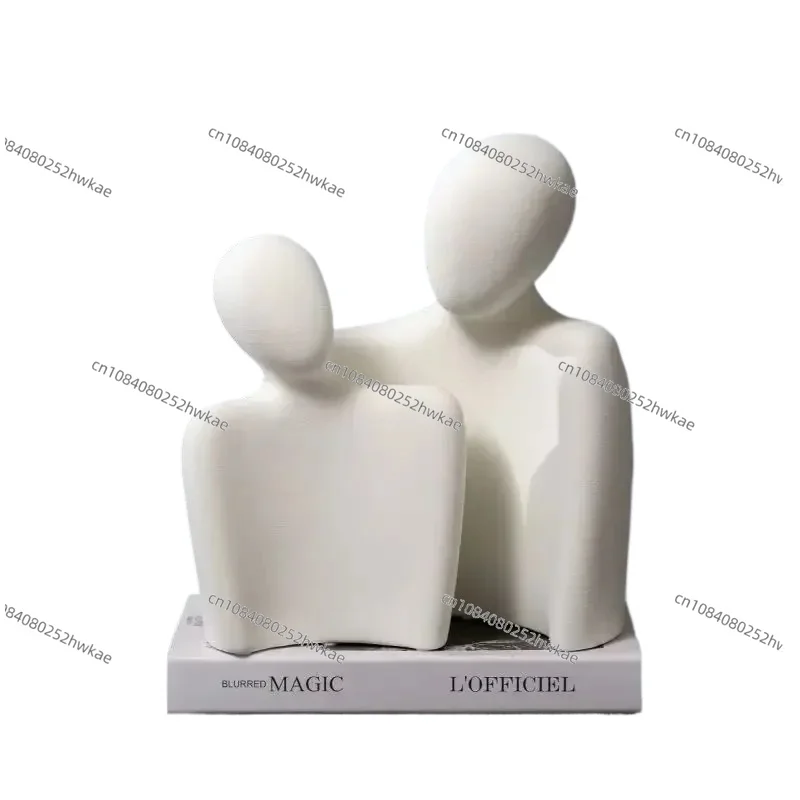 for Living Statue Decoration Home Accessories Resin Abstract Sculpture Modern Couple Sculpture Model Office Desk Decor Figurines