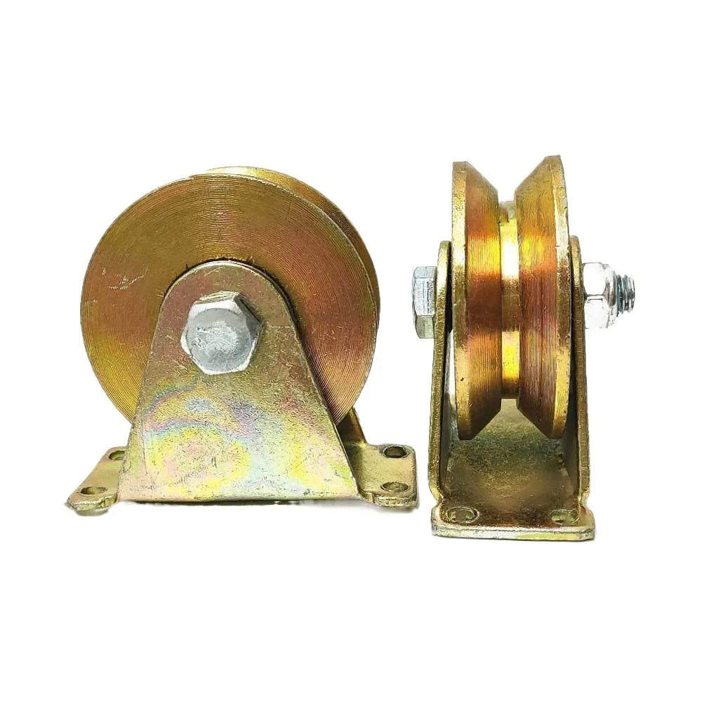 

2pcs Heavy Duty V Groove Pulleys Smooth Rolling Double Axis Bearing V Sliding Track Wheels Easy Install Industrial Grade