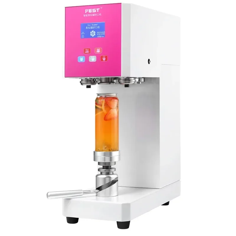 Semi-Automatic Handheld PET Can Seamer, Manual Beverage Can Sealing Machine for Beer, Soda and Other Round Plastic Cans