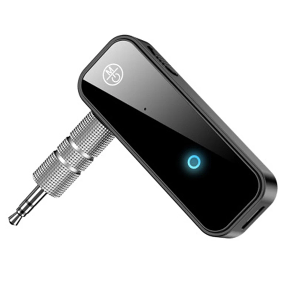 Bluetooth-Compatible 5.0 Audio Transmitter 2 in 1 Wireless Receiver 3.5mm Jack Aux Dongle for Handsfree Call for Car Audio Music
