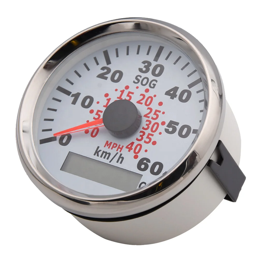 

85mm Marine Boat GPS Speedometer Universal Meter 60 km/h Speed Gauge With Red Backlight for Motorcycle Auto Truck Boat 9~32V