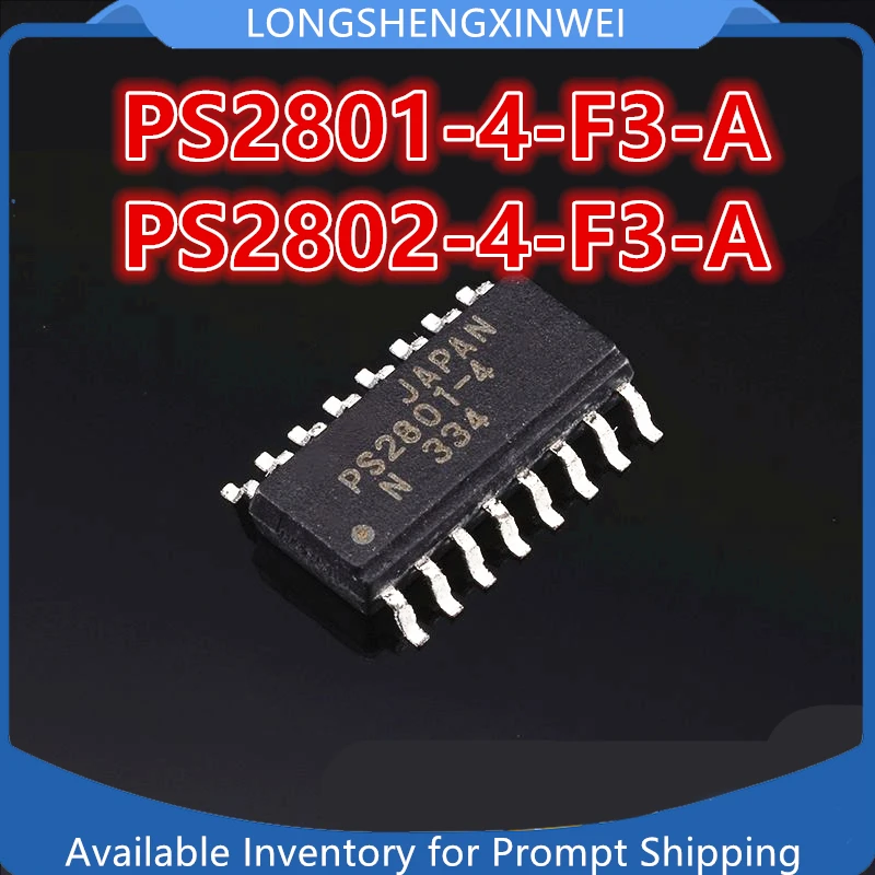 1PCS PS2801-4 PS2801-4-F3-A PS2802-4-F3-A New Package SOP-16 Four Channel Optocoupler Original