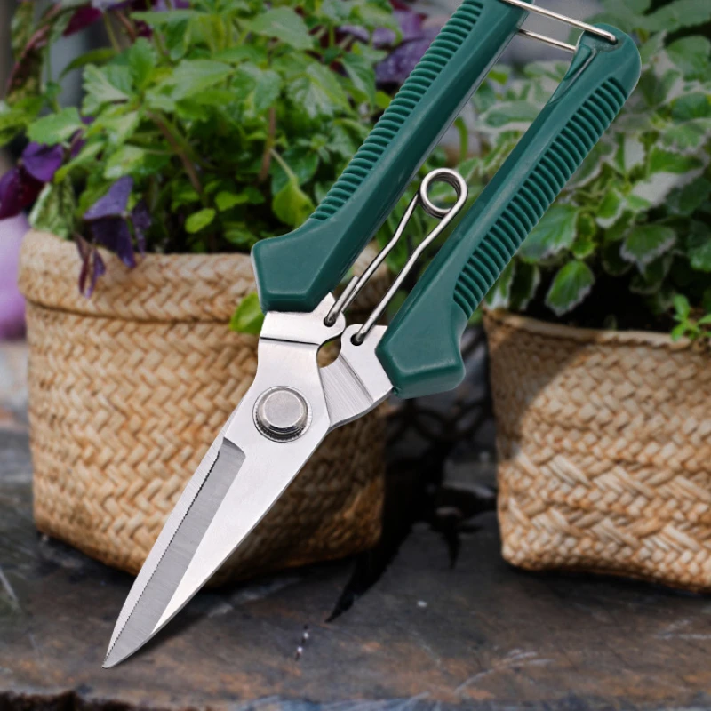 

Labor-saving Gardening Scissors Sharp and Durable Pruning Scissors Spring Design Stainless Steel Flower Branch Scissors Pick