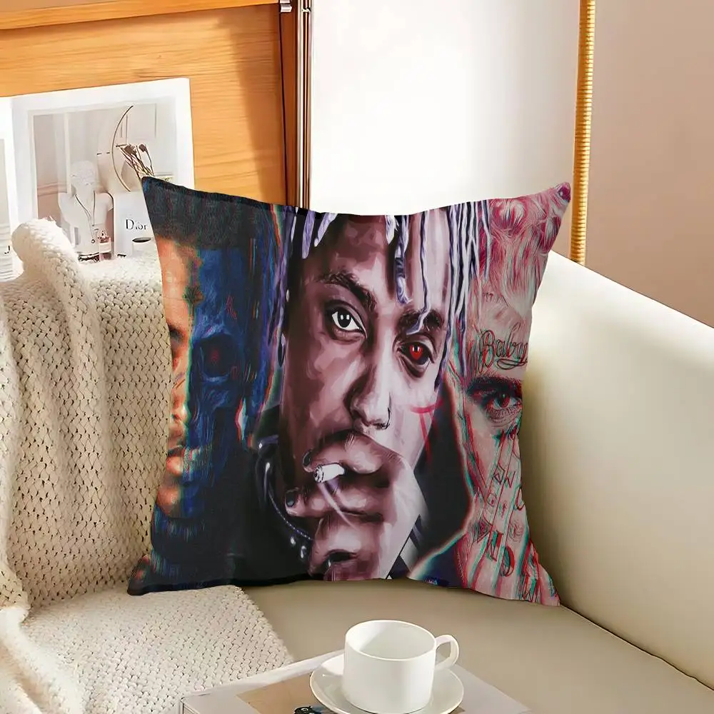 Funda de cojín de rapero Lil P-Peep, almohada decorativa para sofá, funda decorativa para el hogar, fundas de almohada