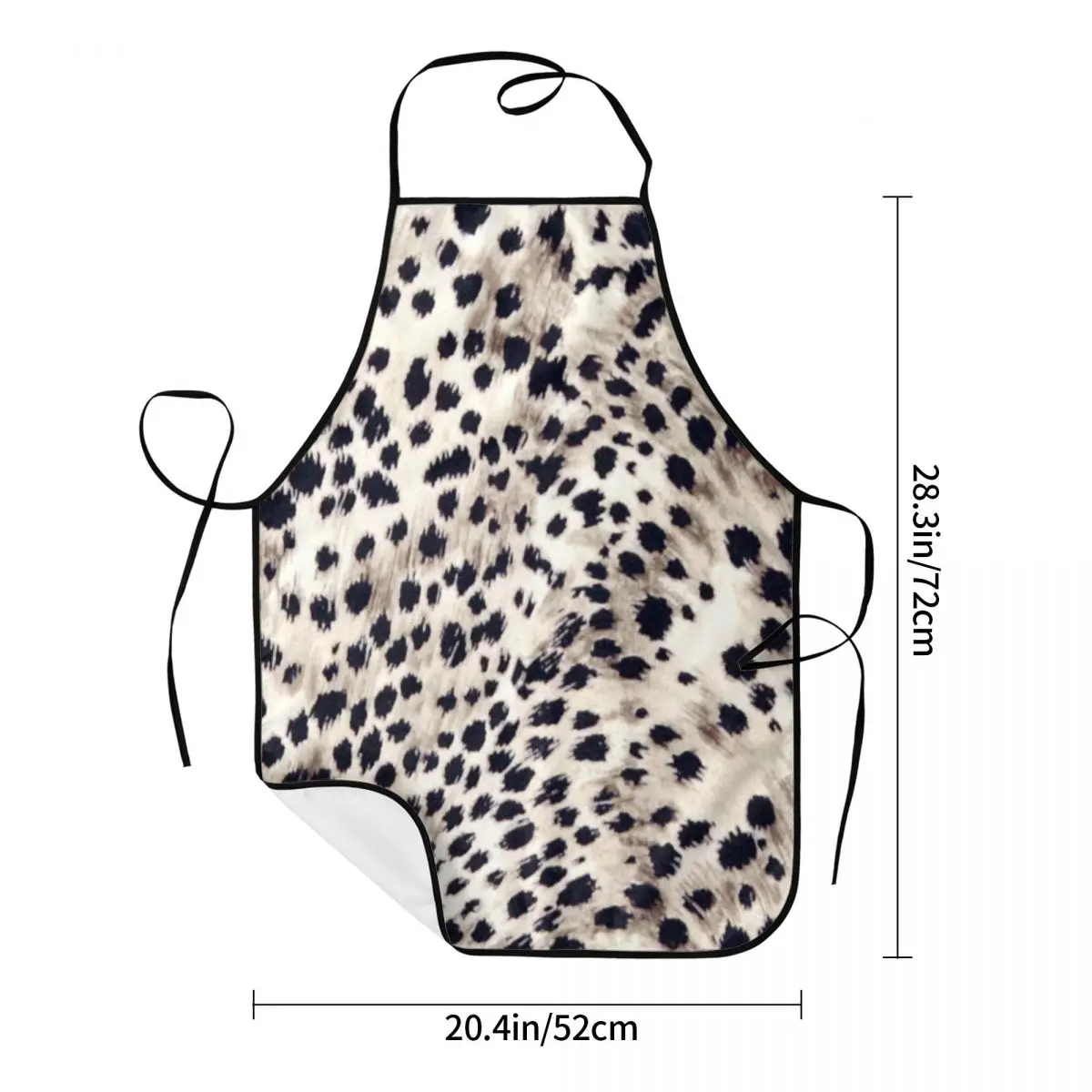 Unisex Faux Animal Fur Snow Leopard Kitchen Chef Cooking Baking Apron Women Men Tablier Cuisine for Gardening