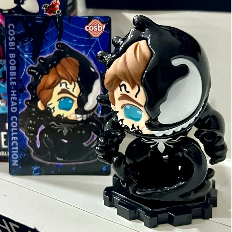 オリジナルホットトイズマーベルスパイダーマン 2 シリーズブラインドボックスヴェノム Cosbi アニメフィギュアグッズモデルの装飾誕生日ギフトのおもちゃ