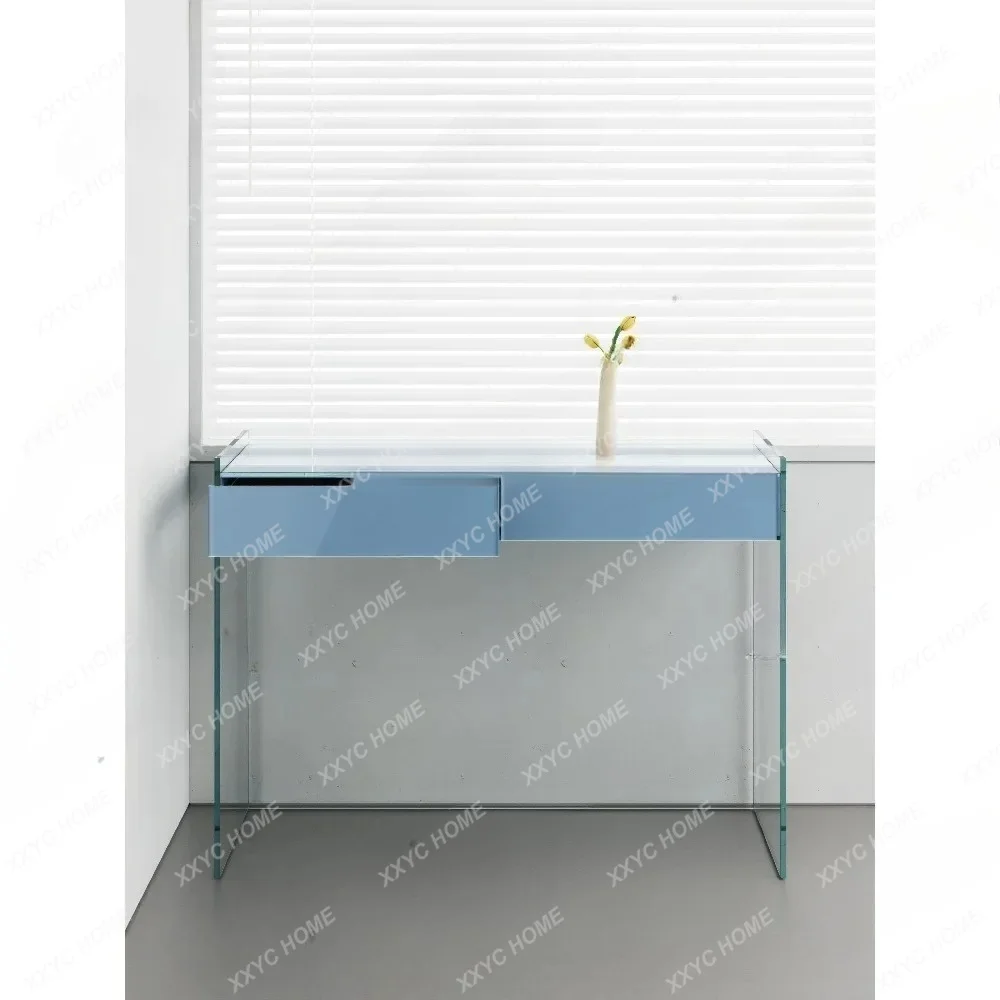 Modern simple glass desk into the house against the wall, porch cabinet, dining side cabinet, bedroom dresser