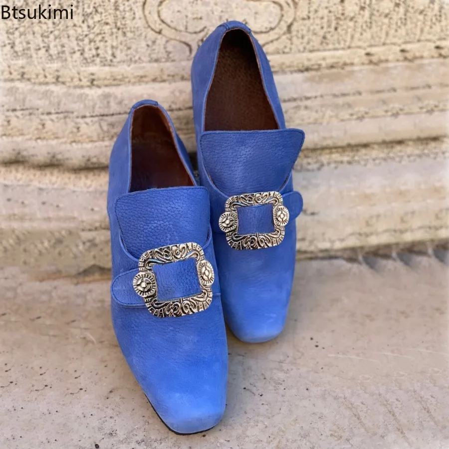 New Men's Women's Victorian Vintage 18th Medieval Renaissance Cosplay Frock Shoes Noble High Heels Halloween Fancy Party Shoe