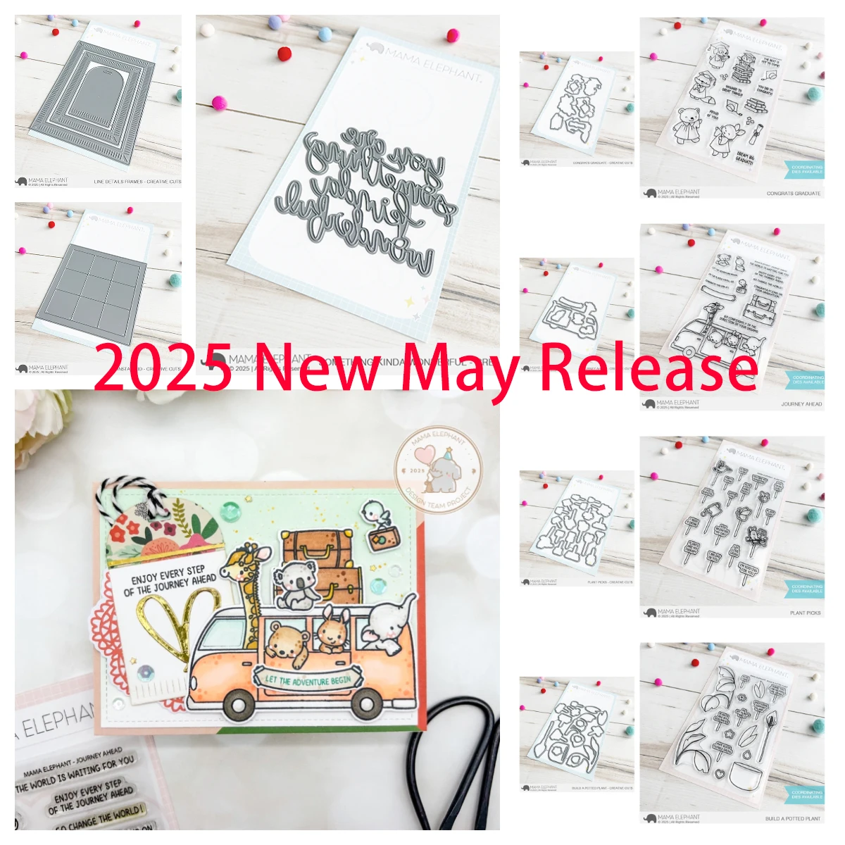 

Silicone Clear Stamps 2025 New Handmade DIY Scrapbook Greeting Card Congrats Graduate Grid Line Detail Frames Creative Cuts Die