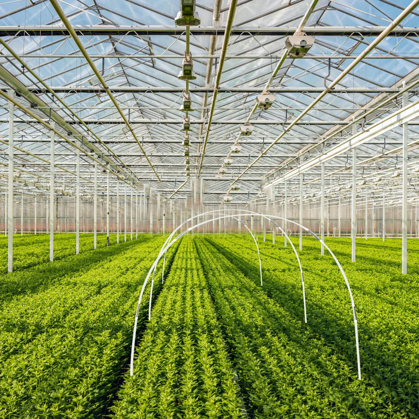 

1Set Plant Support Stands Heavy Duty Garden Hoops for Frost Protection Greenhouse Tunnel Covers Growing Frame Row Cover Hoops