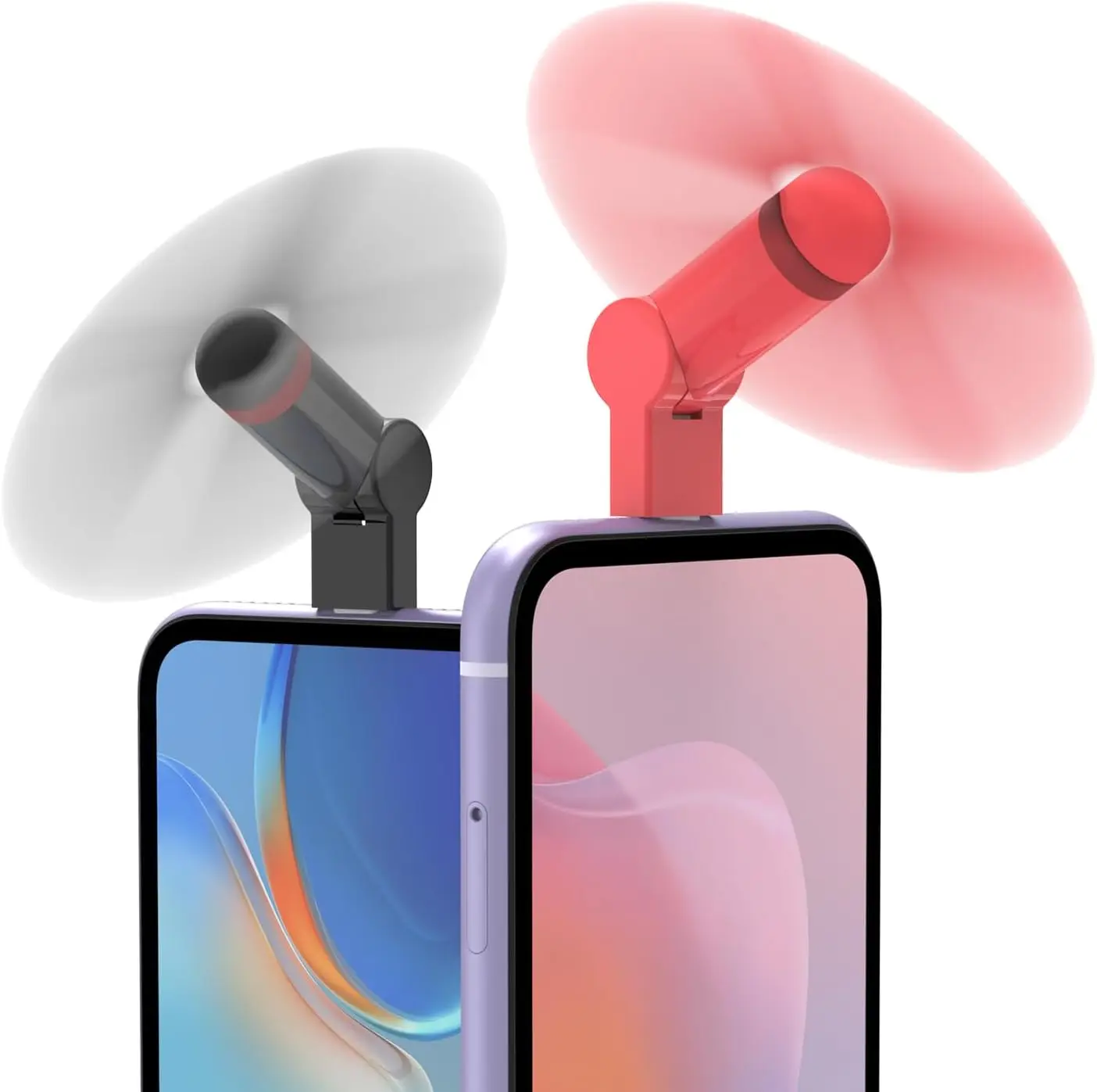 

Мини-вентилятор Type C, 2 шт., портативный USB-C кулер с поворотом на 180° для мобильных телефонов, совместим с iPhone 15 Series и другими устройствами
