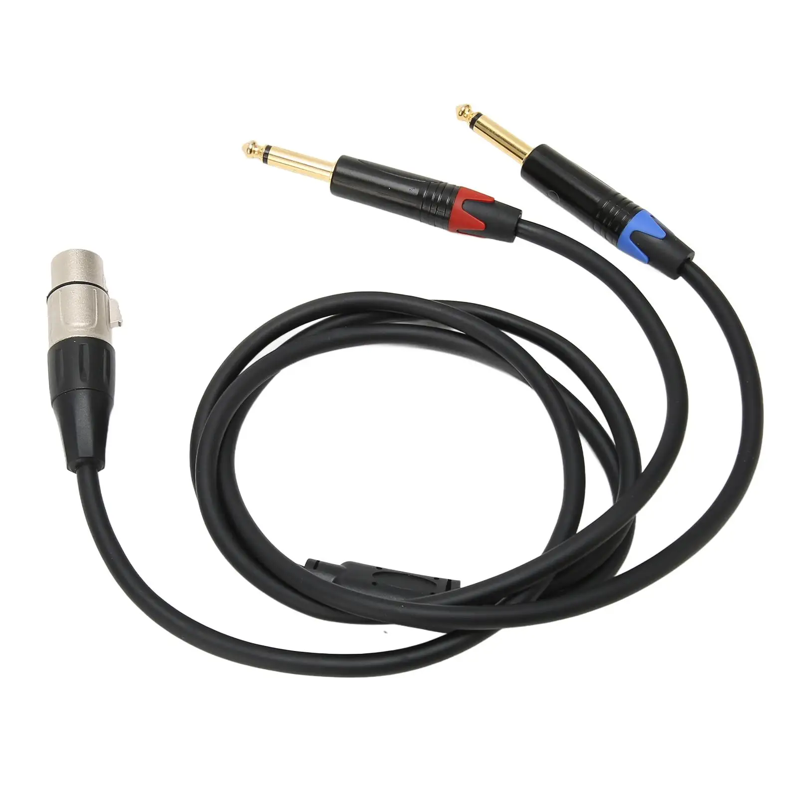 6.35mm Male to XLR Female Cable Y Splitter - 1/4 Inch Connector with Flexible Design & 24K Gold Plated for amplifiers