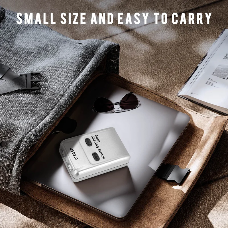 

FJGEAR USB 2.0 автоматический общий переключатель 2-портовый концентратор-адаптер-переключатель для 2 ПК-принтеров USB-переключатель устройства Поддержка Windows