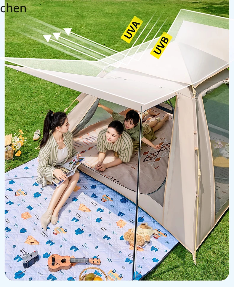 

QZT Outdoor Tent Camping Fully Automatic Portable Folding Thickened Sunshade Indoor