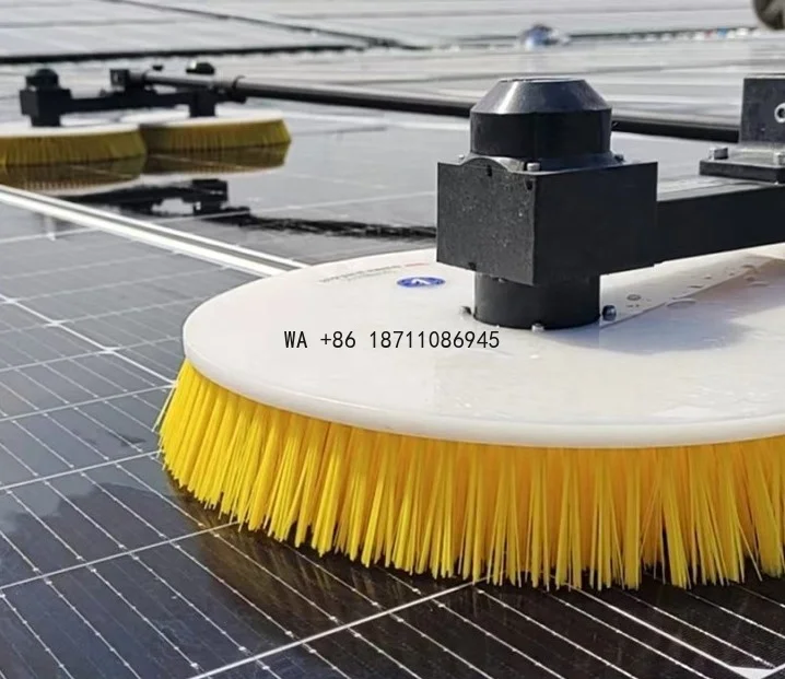

Электрическая машина для очистки солнечных панелей 7,5 м с двойной головкой, полипропиленовая щетка для солнечных панелей, вращающаяся машина для очистки панелей