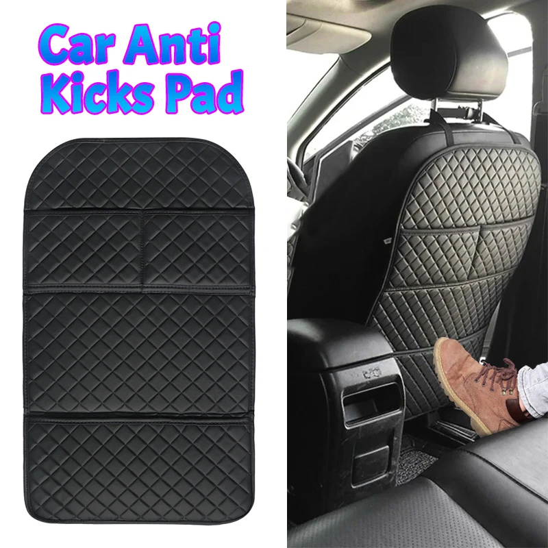 

1PCS PU Leather Car Anti-Kick Mats Auto Seat Back Protector Cover For Children Back Seat Anti-Dirty Pad Car Accessories