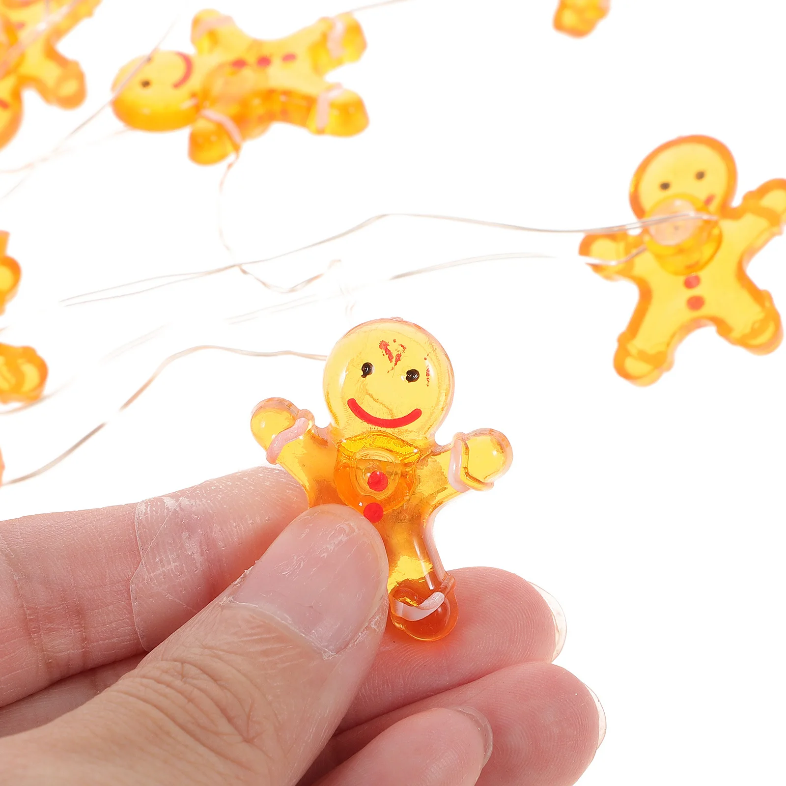 1 قطعة عيد الميلاد الزنجبيل الزنجبيل رجل ضوء سلسلة متعة عيد الميلاد زينة حفلة الزنجبيل رجل مصباح سلسلة عيد الميلاد ضوء حلية #3