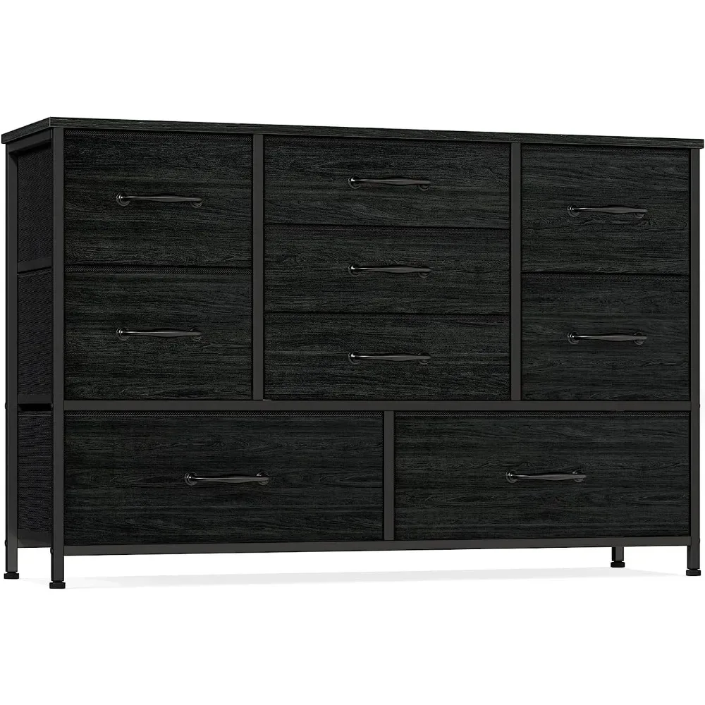 Dresser,with 9 Large Drawers,Wood Shelf Storage for Bedroom,Closet,Entryway,Sturdy Metal Frame,Dressers