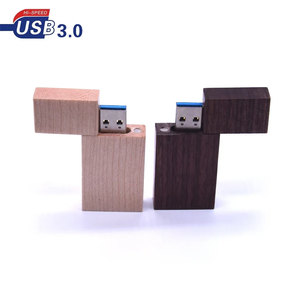 (1 PCS Gratis LOGO) Album Unik Kayu Walnut USB+Kotak Flashdisk USB 8GB 16GB 32G 64G Fotografi 3.0 (ukuran 170*170*35 mm)