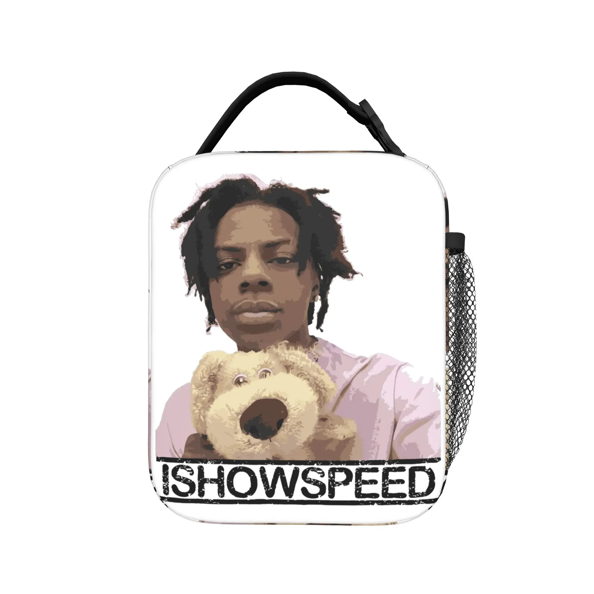 

IShowSpeed Insulated Lunch Bags Cooler Bag Reusable,Meal Container Large Tote Lunch Box for Men Women Beach Picnic