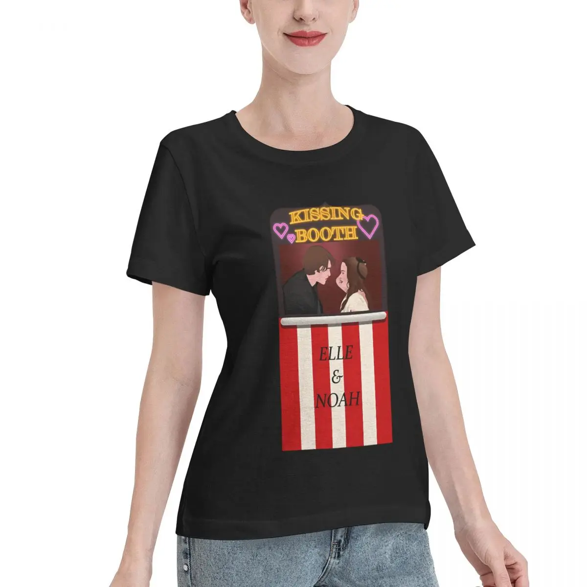 Clearance Kissing Booth Women's T-shirt Outdoor Activity Wear Resistant Top