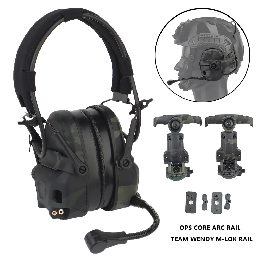 GEN 6 Tactical Headset Militar Hunting Shooting Noise Reduction Headset Hearing Protection Communication Equipment Foldable