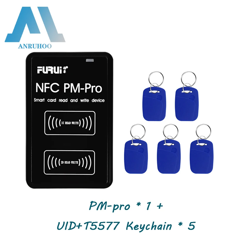 Rfid inteligentna odznaka Nfc Pm Pro dekoder 13.56mhz 1k S50 karta klucz czytnik 125khz T5577 Em4305 kopiarka Ic/Id Tag klon duplikator