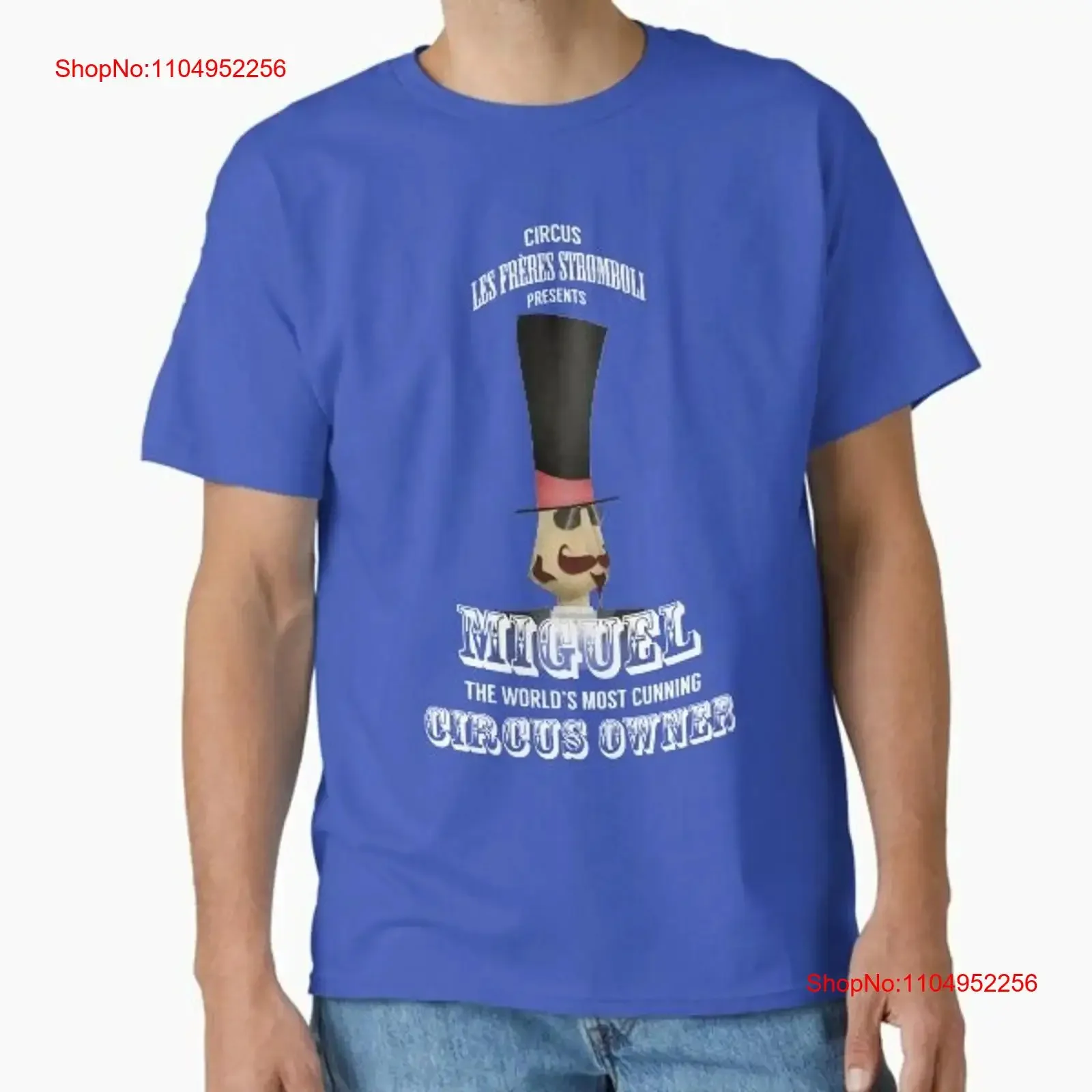 MIGUEL STROMBOLI THE CIRCUS OWNER Classic T Shir Feito nos EUA AUS Camisa S 2XL vintage Lavado Respirável Confortável