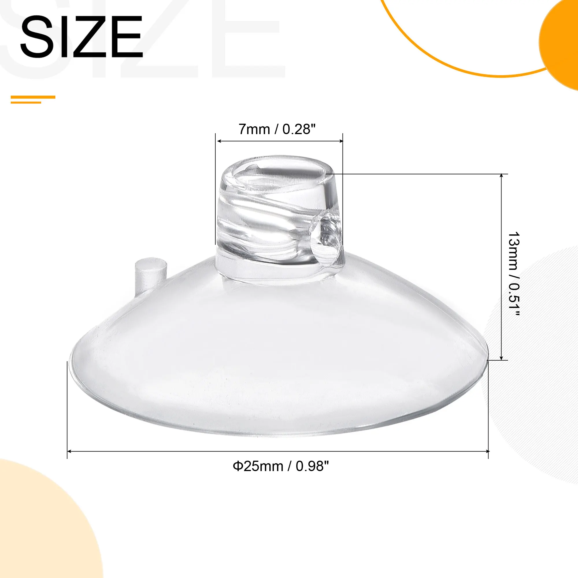 30Pcs Transparent PVC Suction Cups without Hooks 25mm/34mm Dia. Wall Hanger Sucker Holders Kitchen Bathroom Window Glass Decor