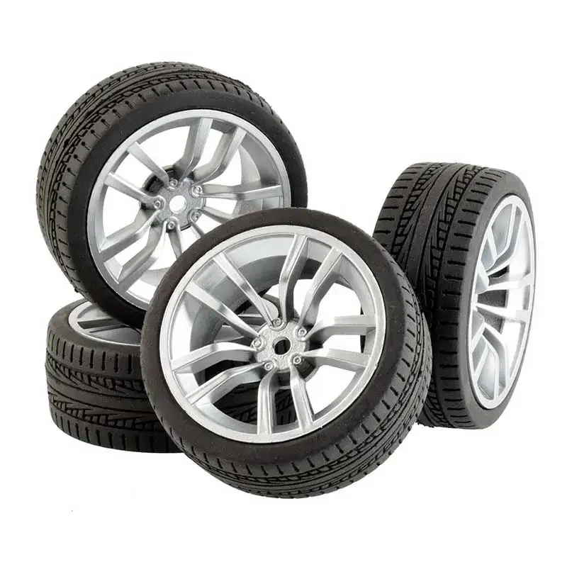 64mm 1/10 RC Racing Car Tires On Road Touring Drift Car Tyre Wheel for Tamiya TT01 TT02 XV01 TA06 PTG-2 HPI WR8 Kyosho HSP
