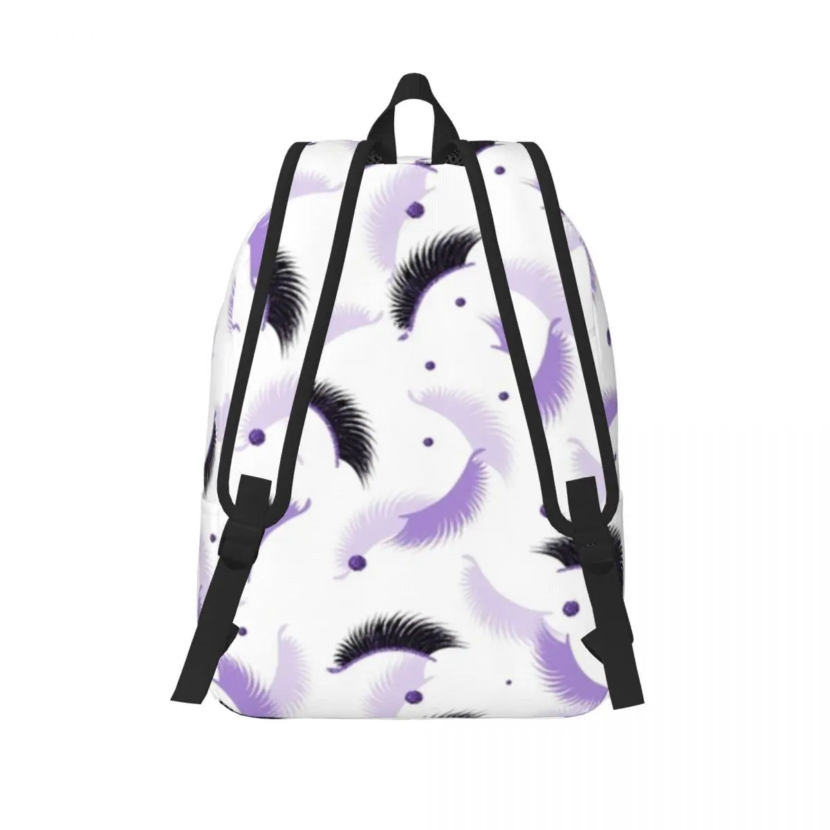 Eyelash Lashes Pattern Student Backpack School Bag Hiking Travel Daypack for Men Women Fashion Bookbag Shoulder Bags