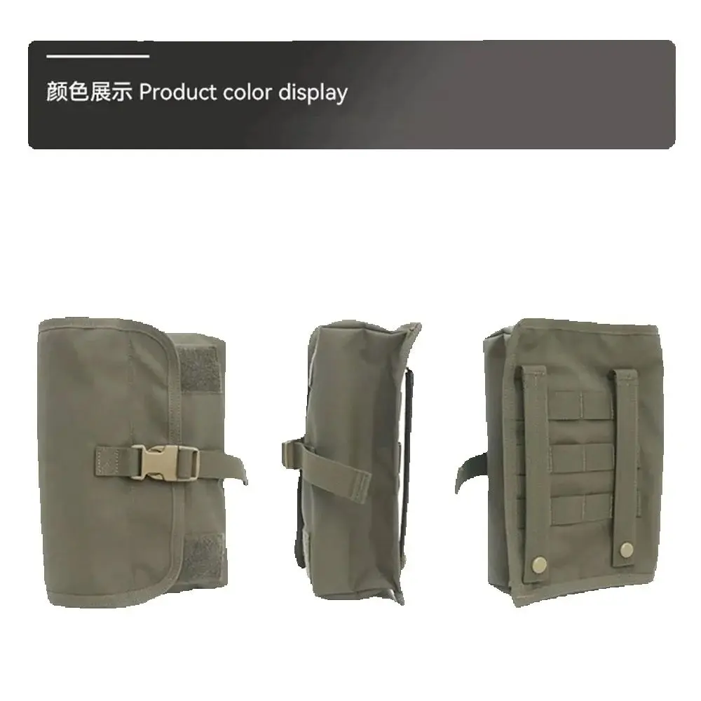Large Leg Bag Multi-Function Tactical Molle Hanging Bag Attached Gas Mask Storage Bag for Outdoor Sports Camping Hunting