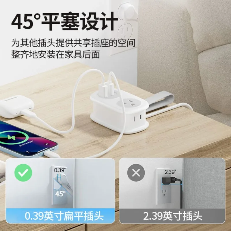 Foreign travel socket with USB porous charging portable storage