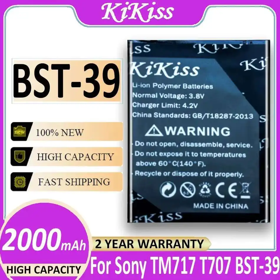 

Аккумулятор мобильного телефона Bst-39 2000 мАч для Sony Ericsson TM717 T707 W380 W380a W518 W518a W908c W910i Z555i W508 W508c Bst 39