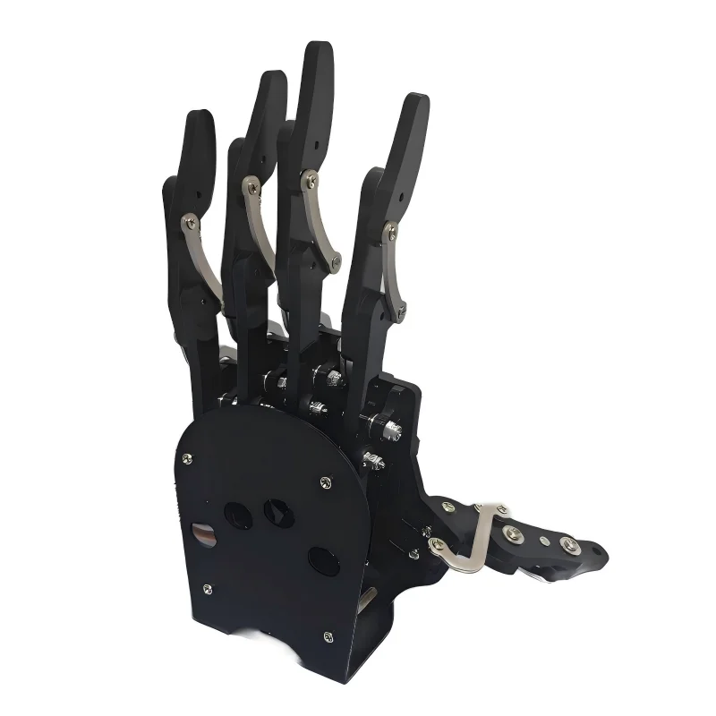 Nuovo assemblato 5 Dof Robot a mano con retro in metallo Robot umanoide Dito bionico Manipolatore meccanico Artiglio Mano robot programmabile