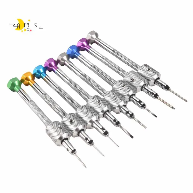 

AF95-8 шт. Отвертки для часов с металлической подставкой, инструмент для ремонта часов, набор отверток для часов