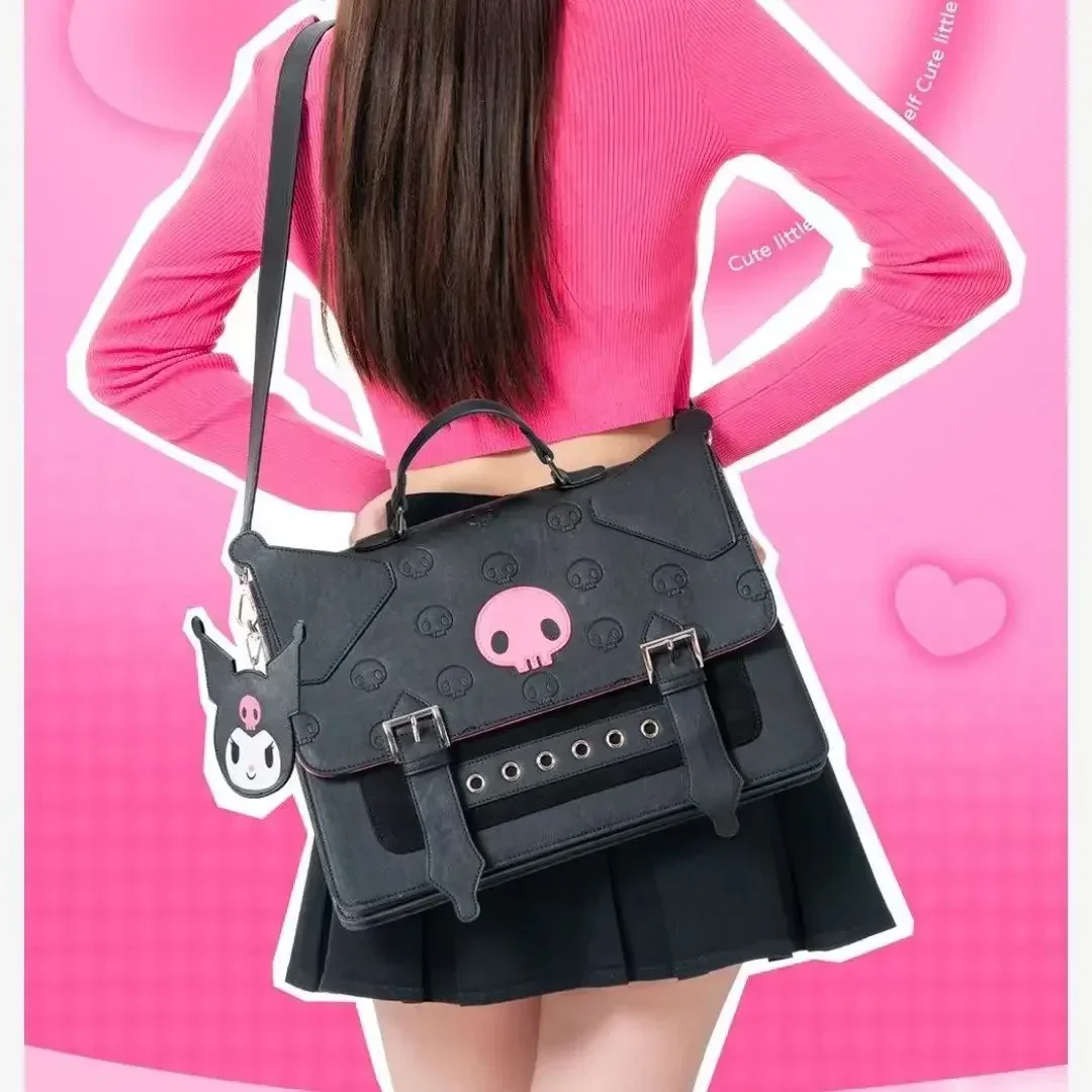 Sanrio New Kuromi Academy Style Large Capacity Crossbody Bag Y2k Jk Backpack Women Japanese Style Shoulder Bags Trend Handbag