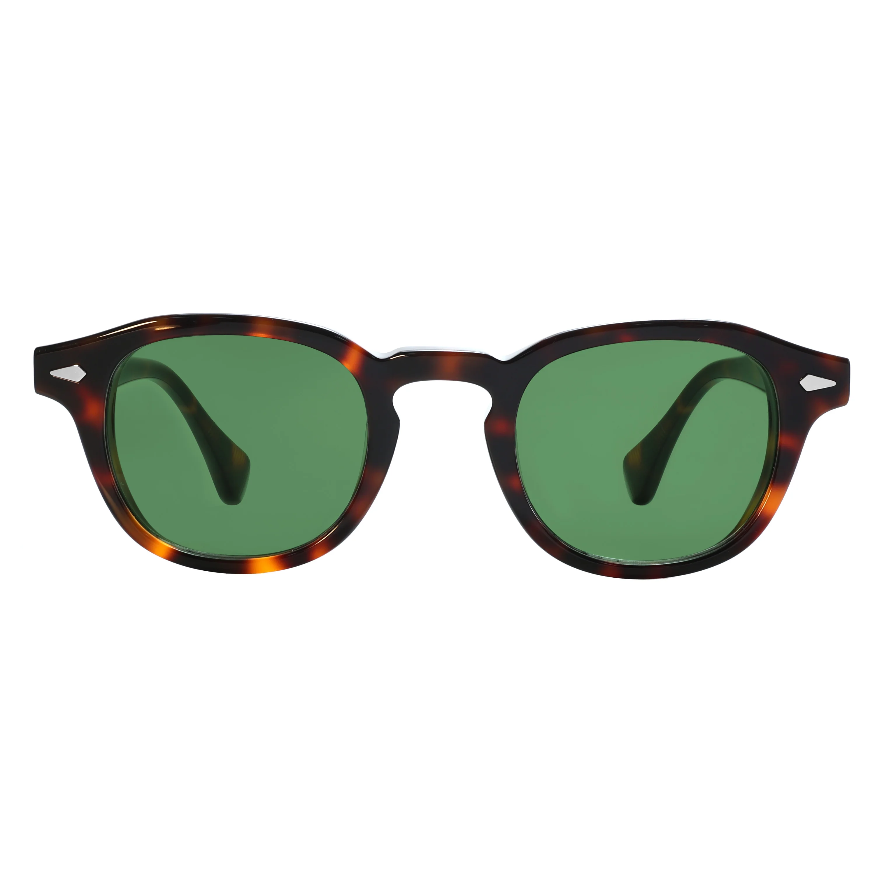 Lunettes de soleil rondes pour hommes et femmes, monture rétro en acétate épais, Protection UV400, lentille polarisée, Look Vintage