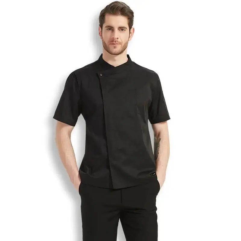 Autumn Winter Catering Chef Long Sleeved Workwear Printed With Logo Baking Restaurant Cafeteria Kitchen Clothes Jacket