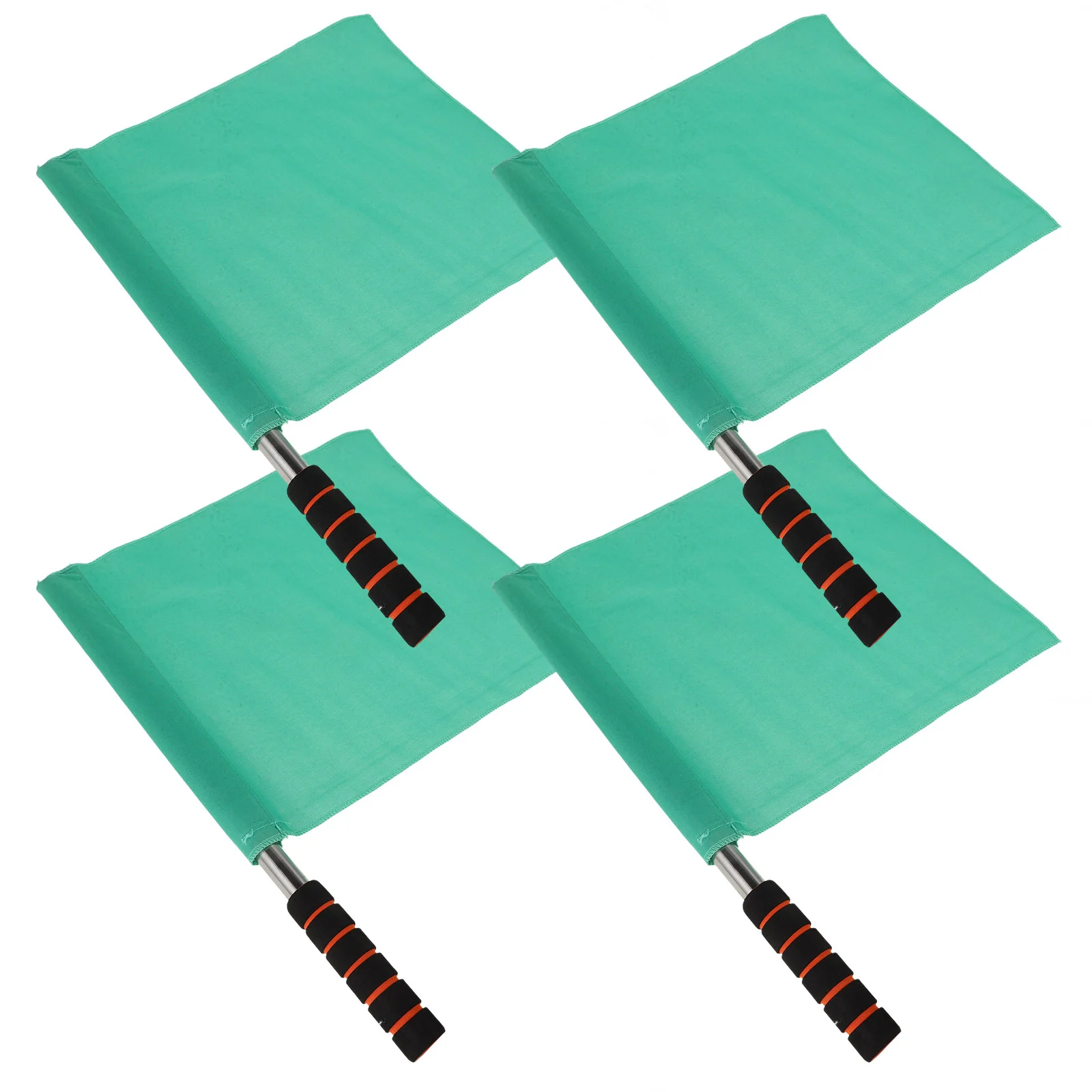 4 Pcs Flags for Match Competition Soccer Referee Outdoor Waving Commanding Blank